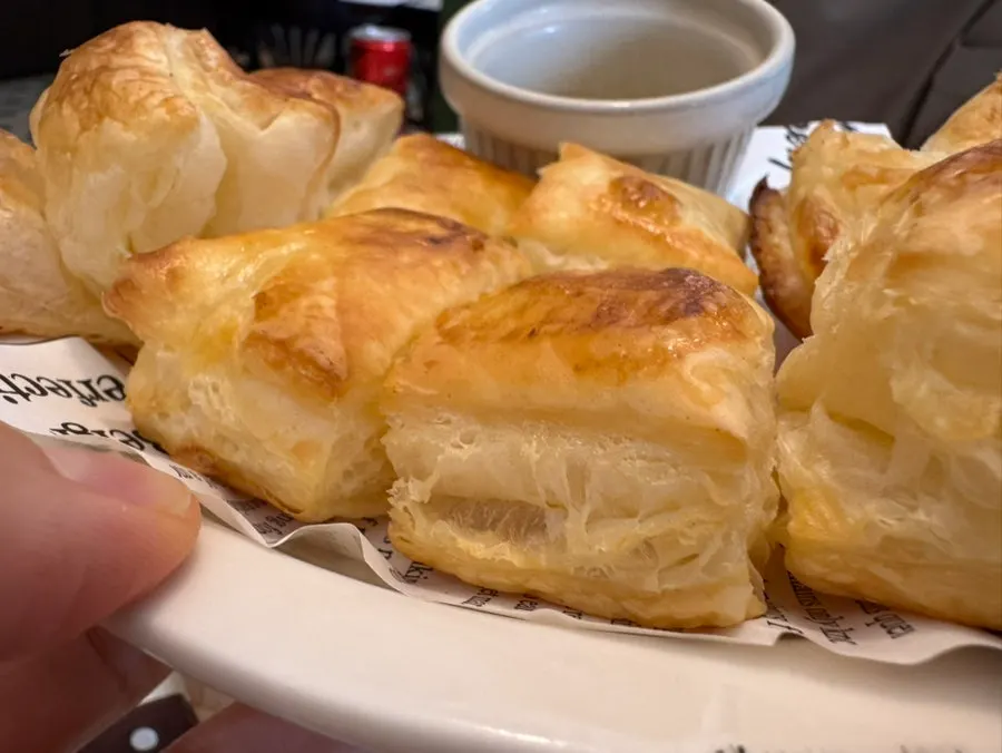 Honey pie being dipped in honey