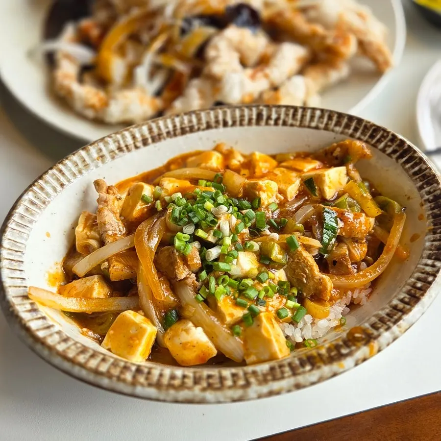 Close-up of the jjamppong broth and ingredients