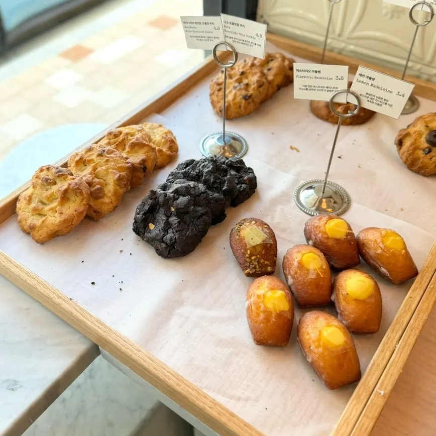 Cookies and baked goods on display