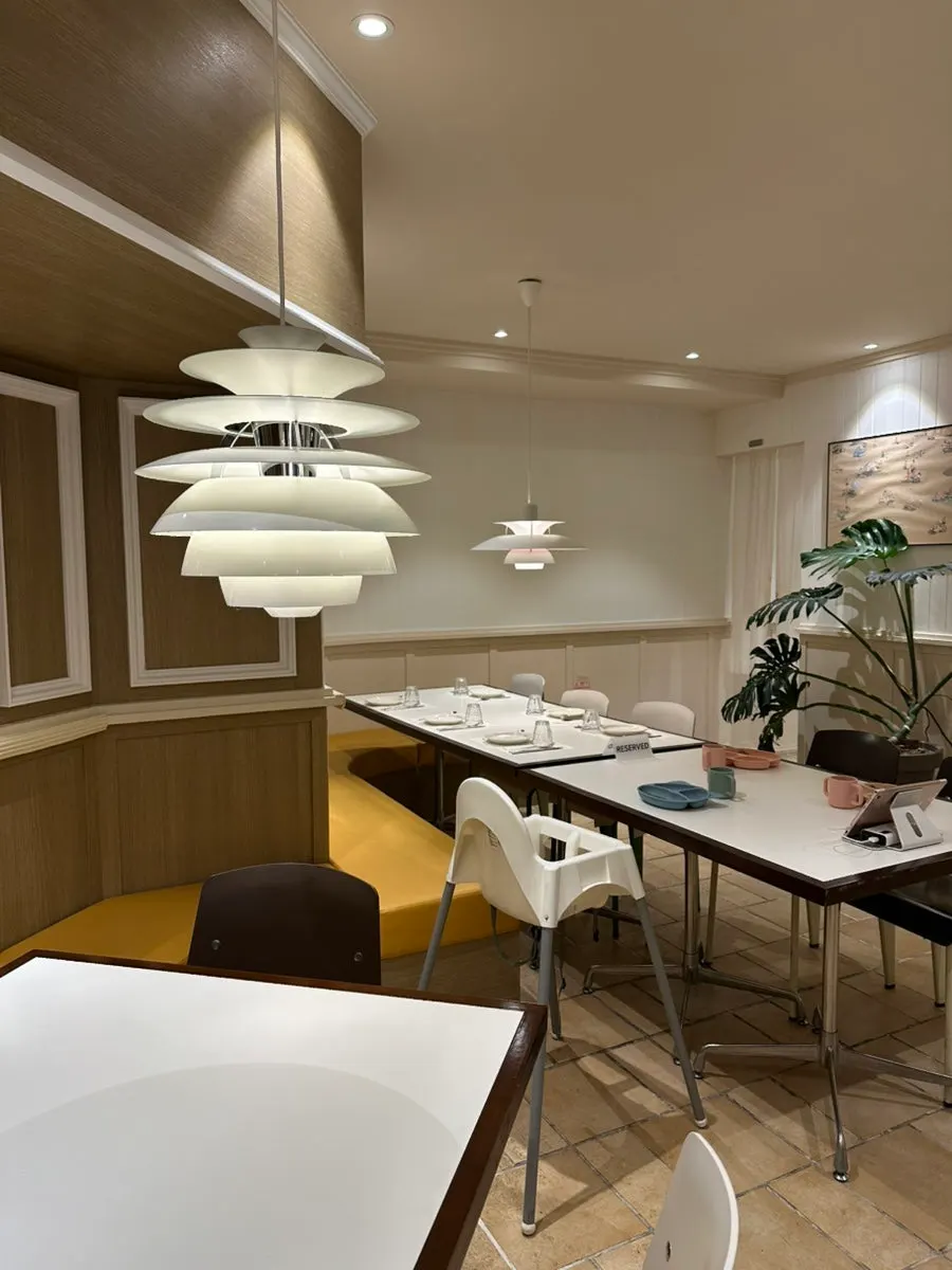 Bueokgan interior with warm lighting