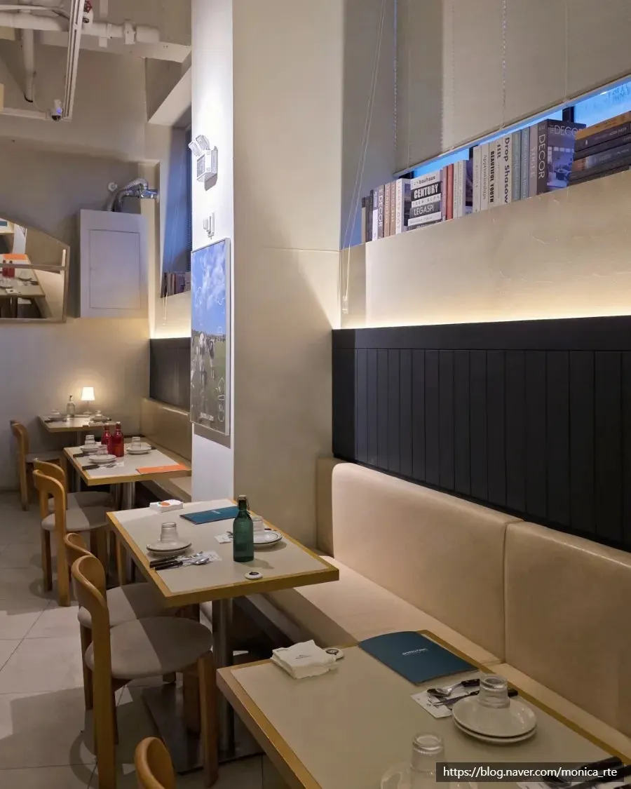 The spacious Italian restaurant interior