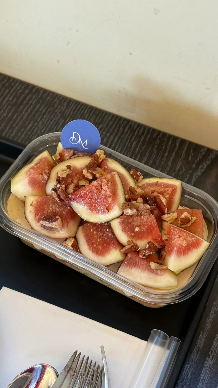 Fig tiramisu topped with fresh figs