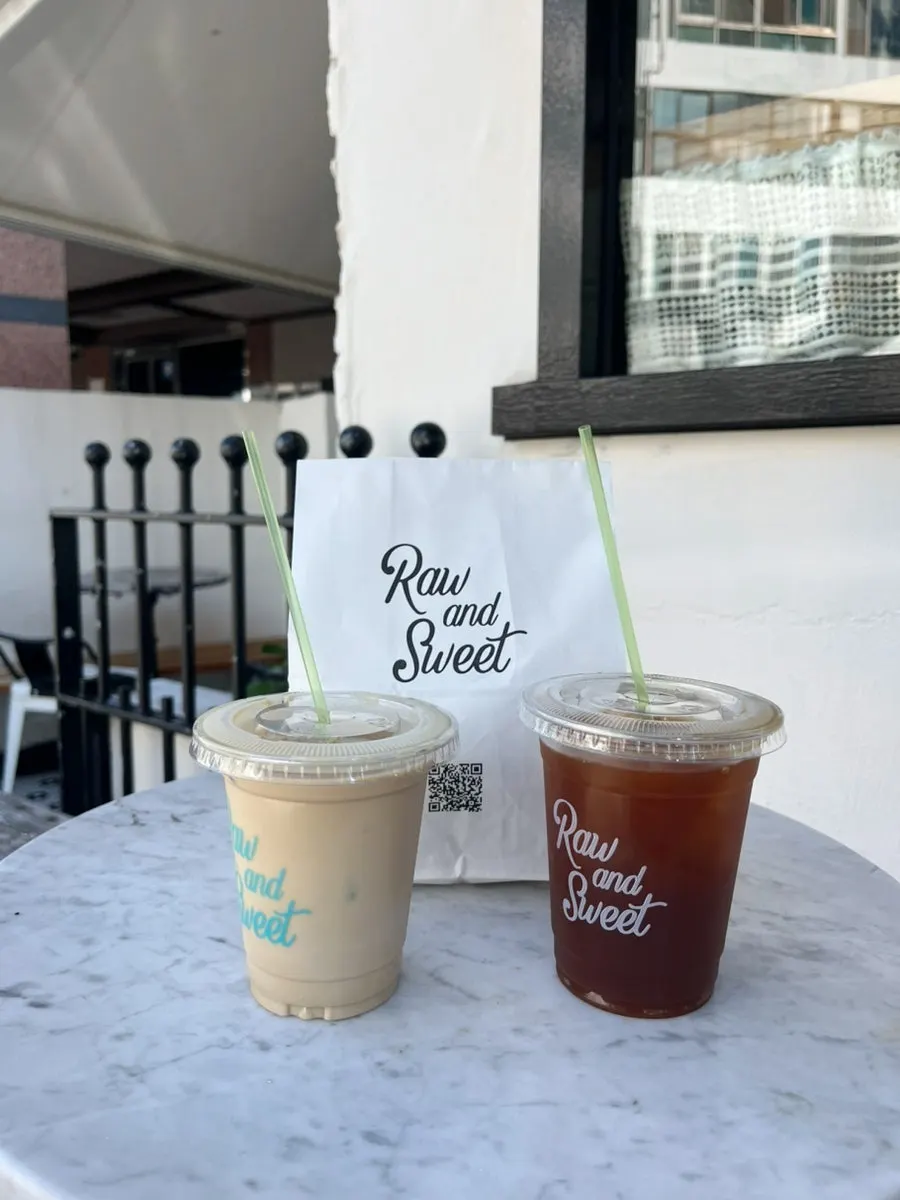Menu board with drink and bakery prices