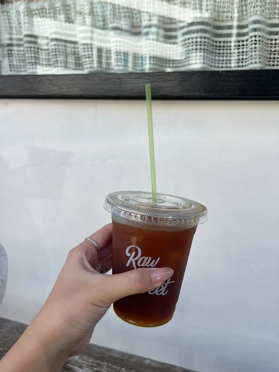 Iced americano in a takeout cup