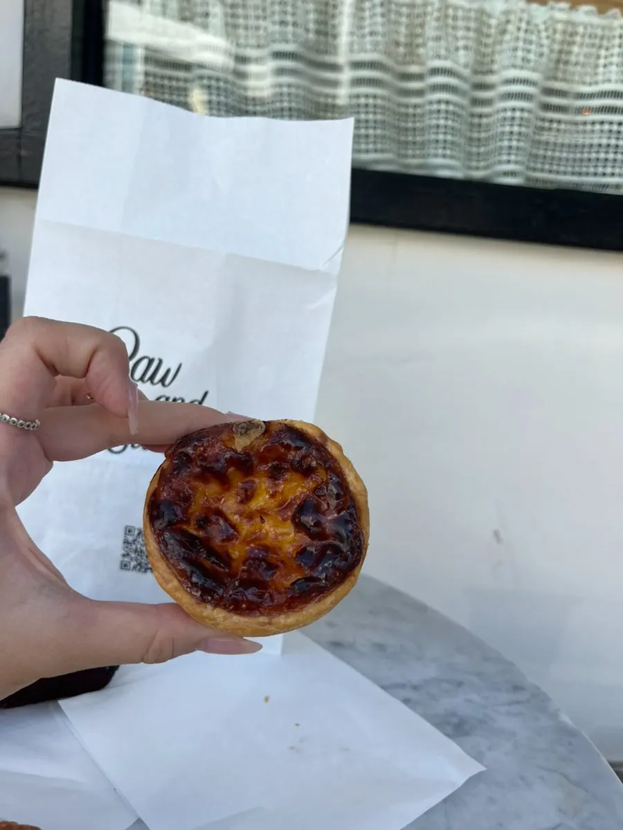 Egg tart with a crisp, flaky crust