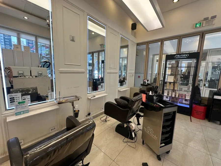 Cozy, private seating inside the salon