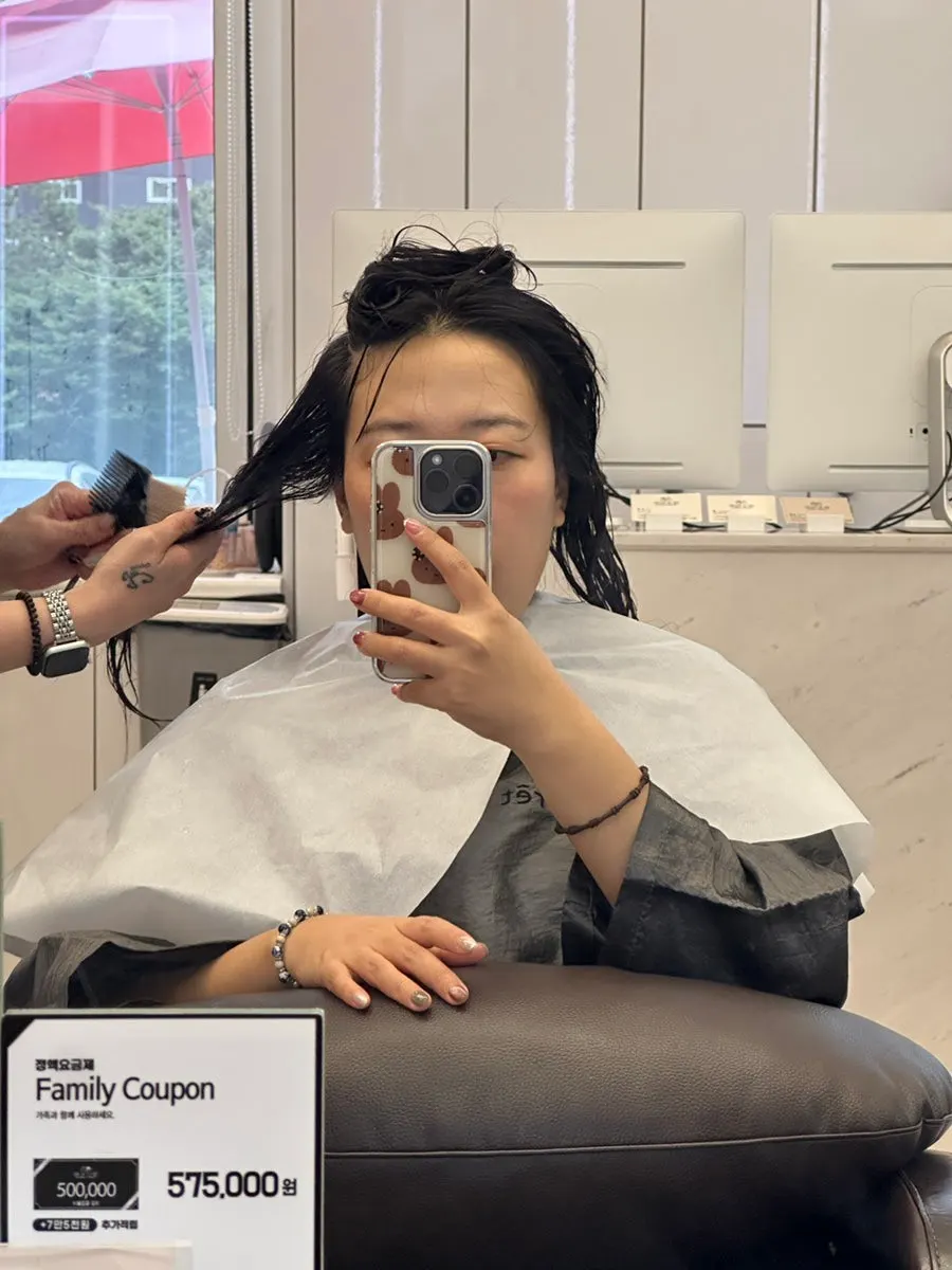 Step 1 clinic product applied to balance hair pH