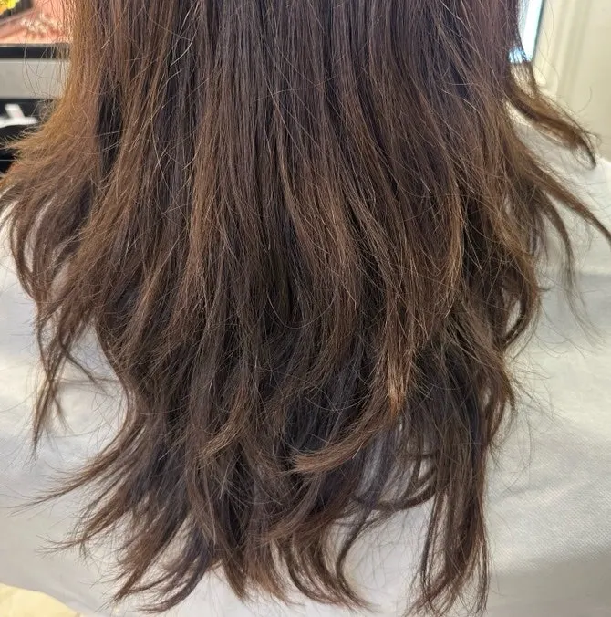 Before and after comparison of hair and color after the Hoyu clinic