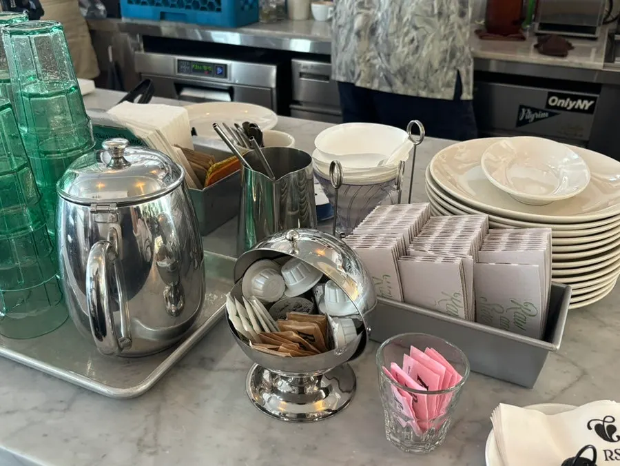 Seating and interior view of Low & Sweet Bakery