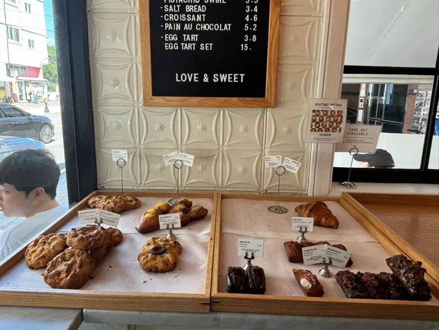 Bakery display case at Low & Sweet Bakery