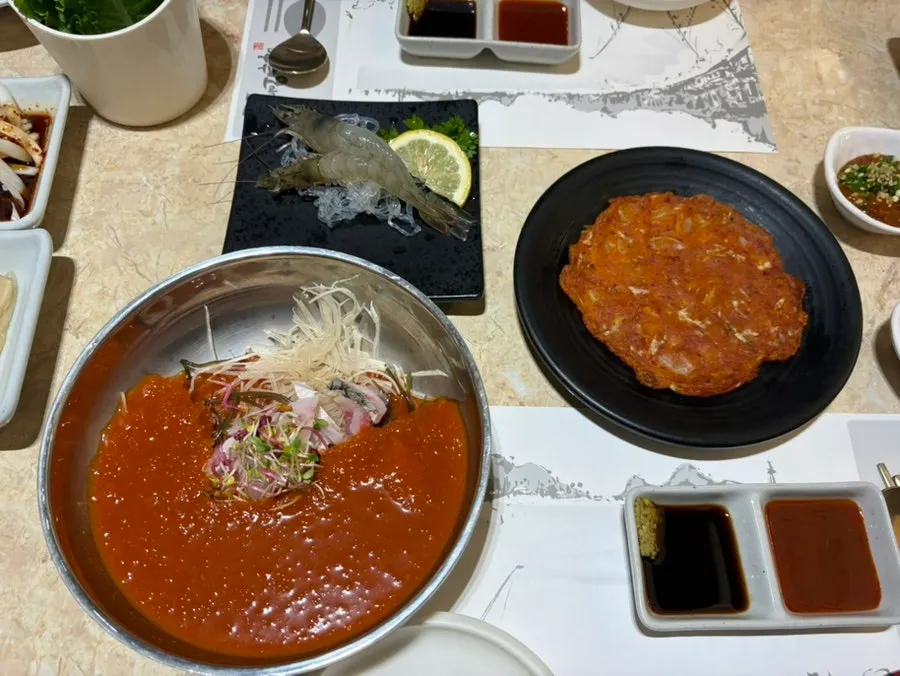 Table set with side dishes