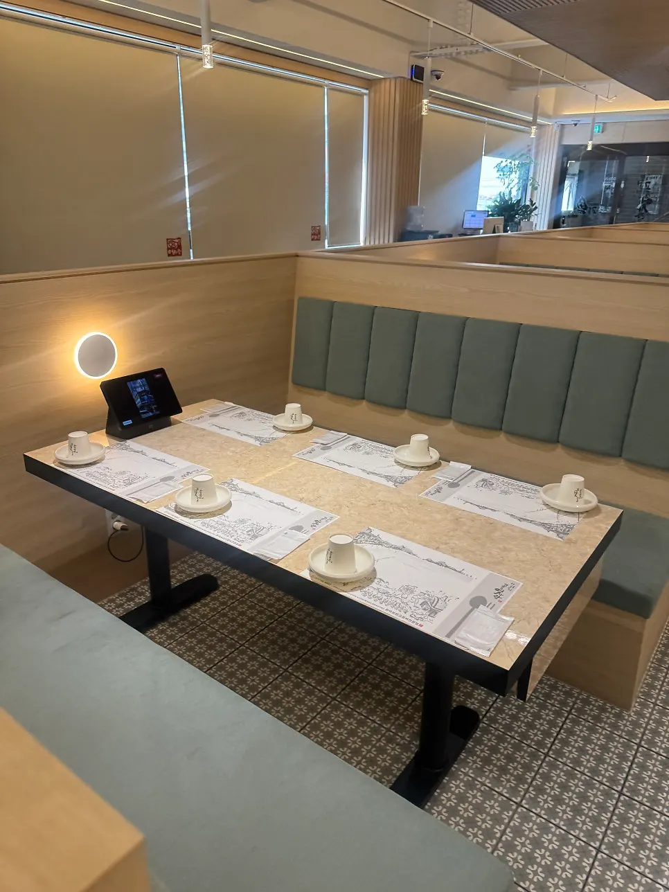 Interior atmosphere of the 66-seat restaurant