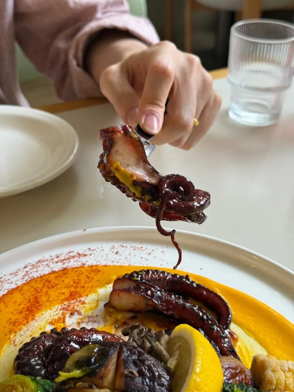 Stone octopus steak