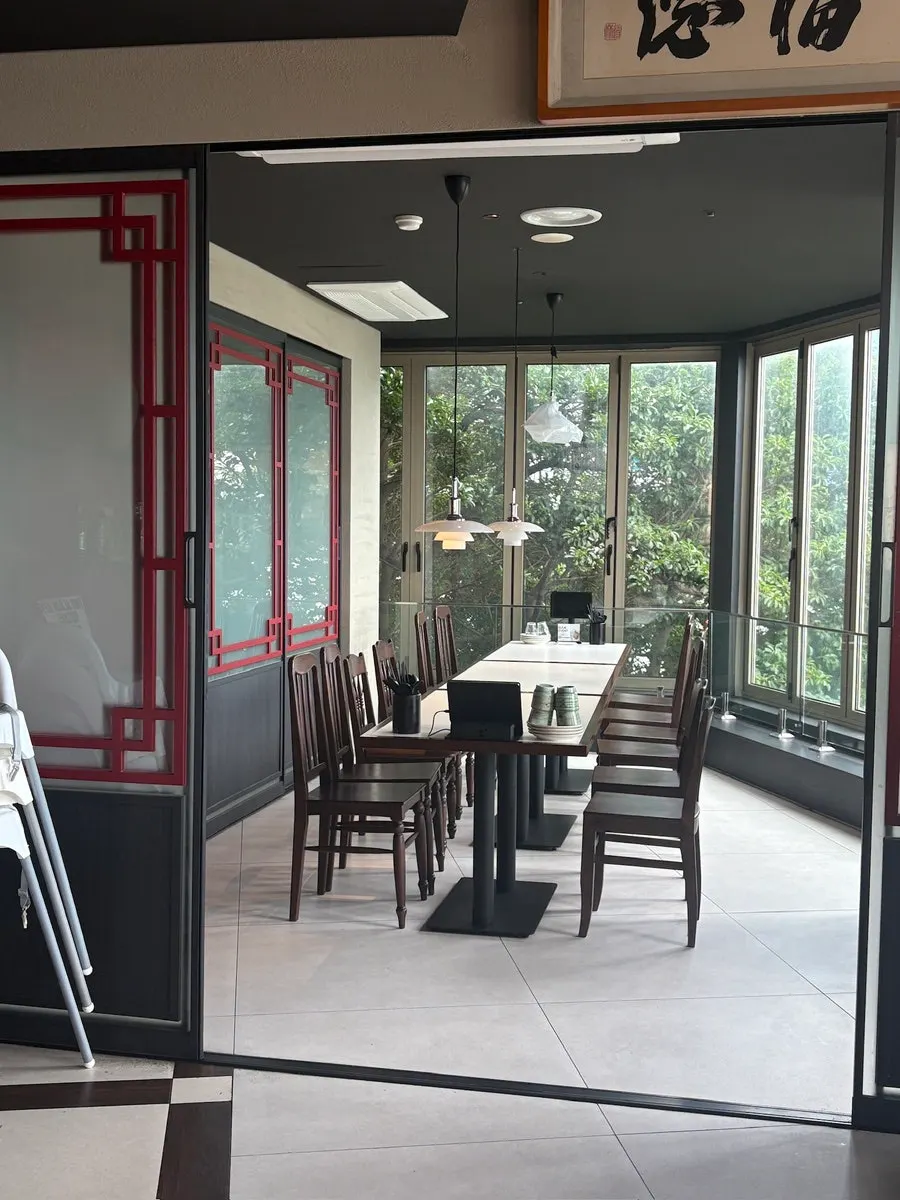 Restaurant seating separated into individual areas