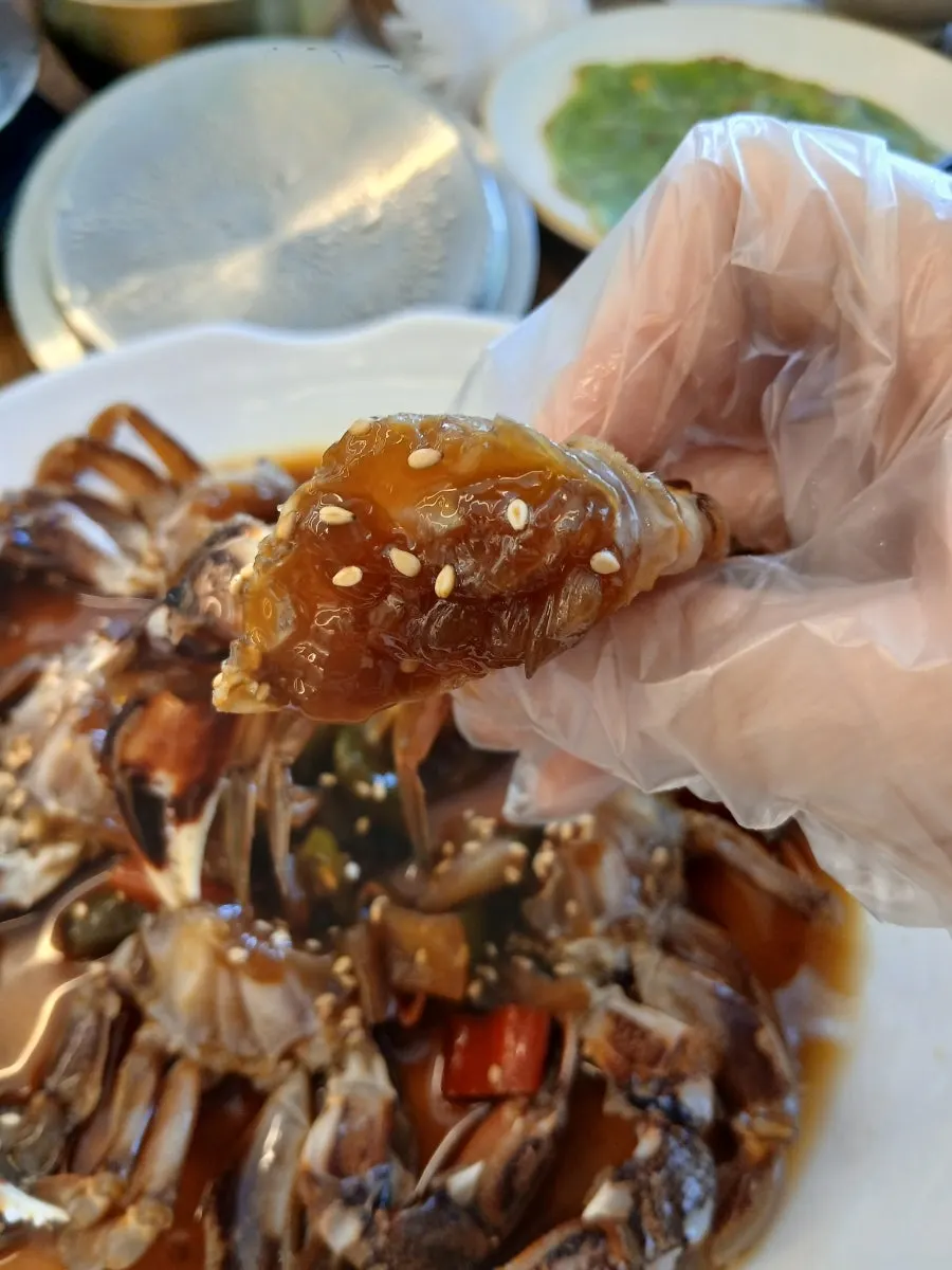 식사를 마친 더도게장 한상차림