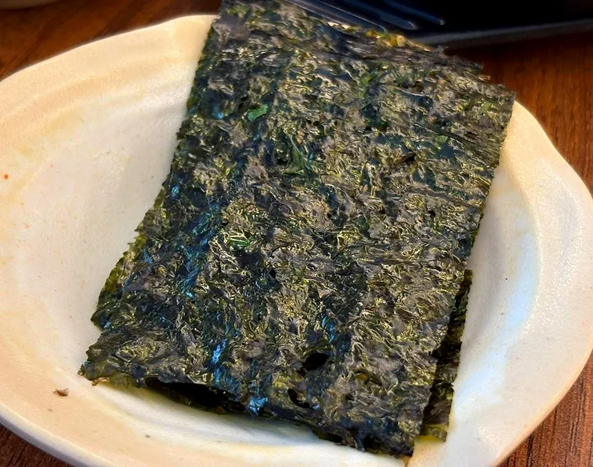 Gim seaweed on a side dish plate