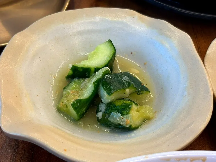 Tangy vinegared cucumber side dish