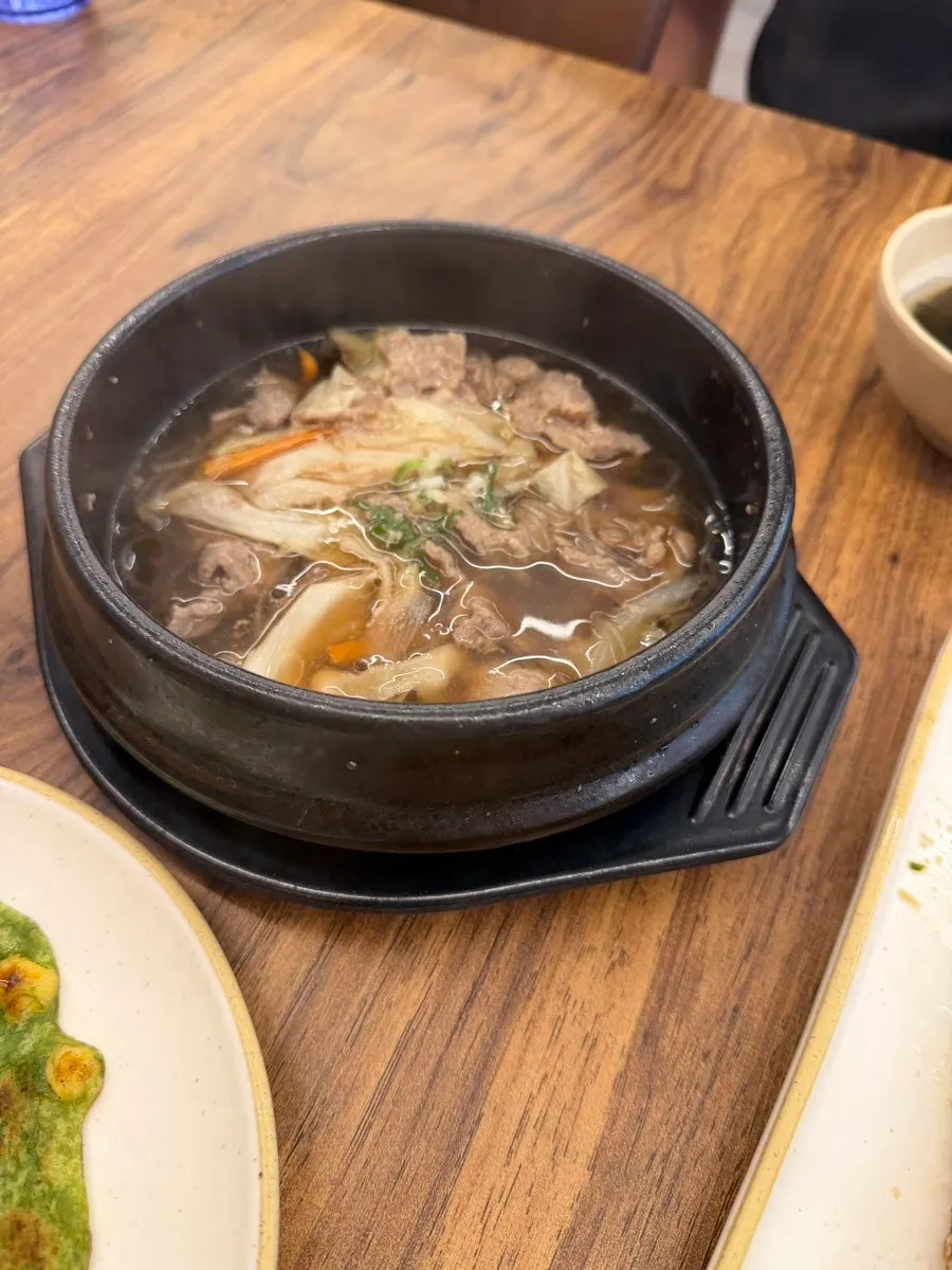 당면이 들어간 뚝배기 불고기