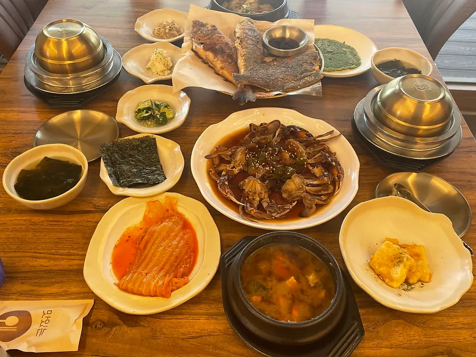 Deodo Gejang table after finishing the meal