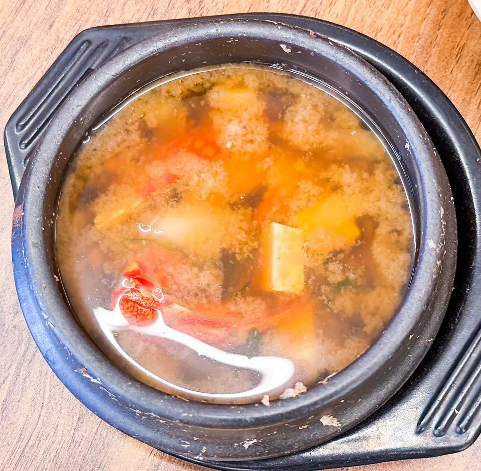 Doenjang jjigae packed with crab