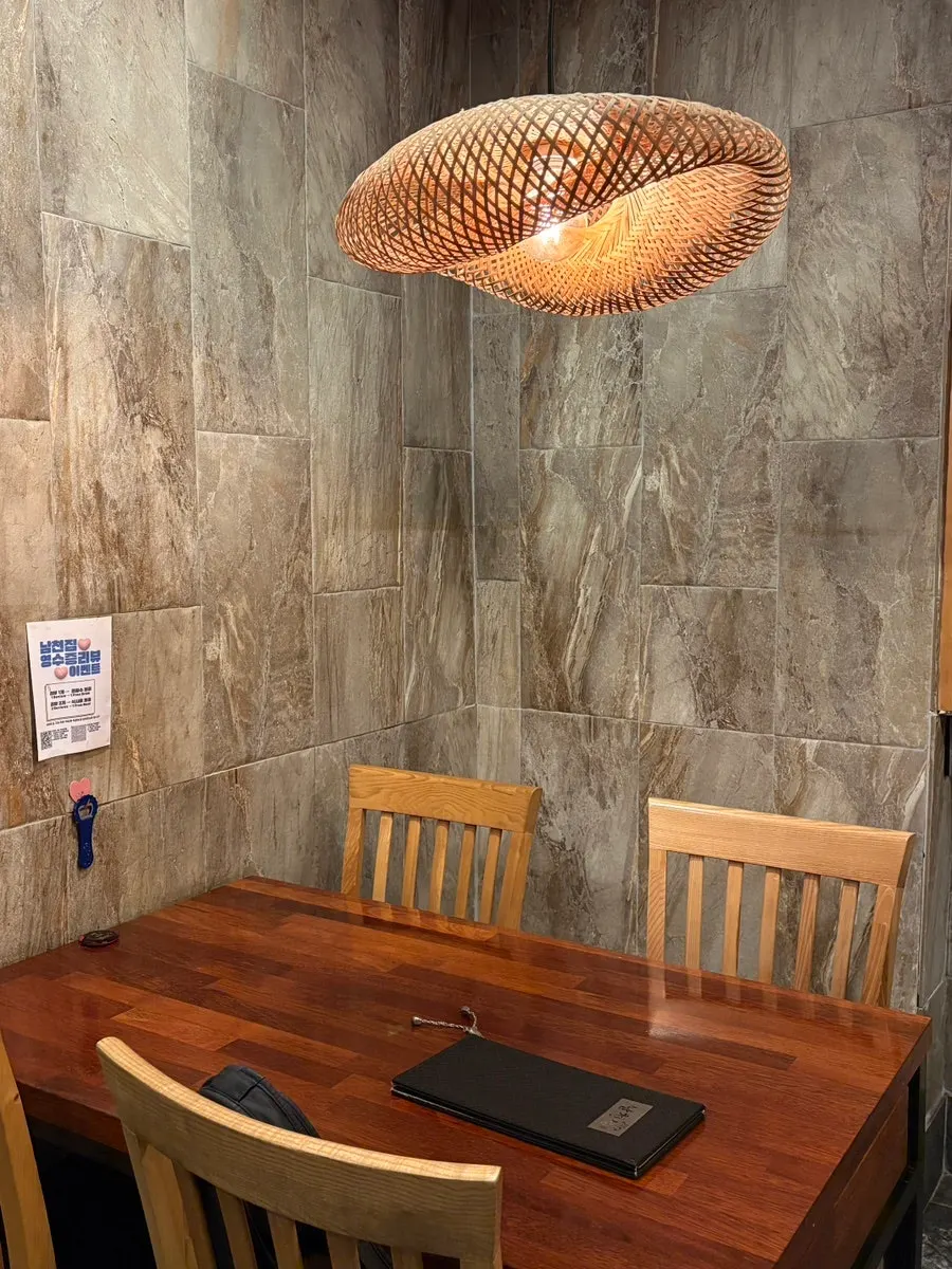 Interior of Namcheonjip with separated tables