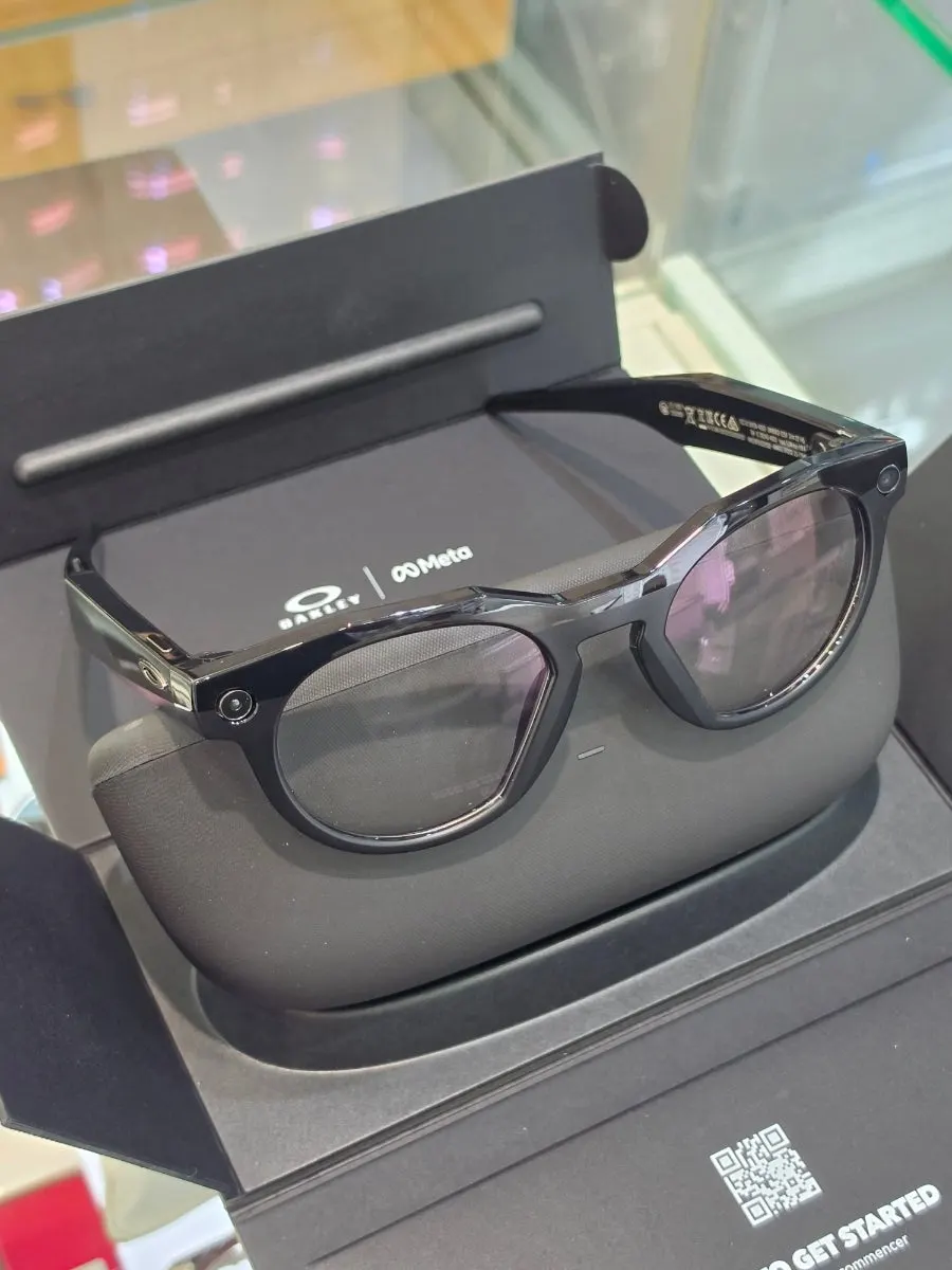 Trying on Oakley AI glasses
