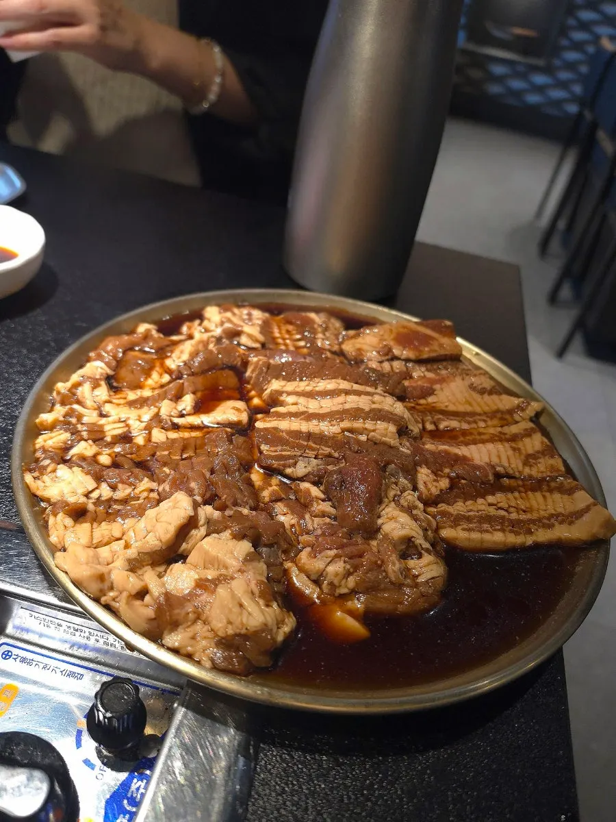 Tender pork ribs soaked in marinade