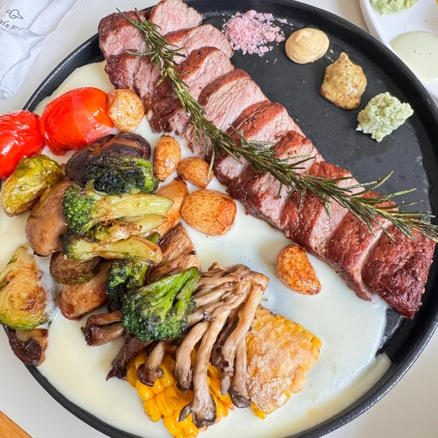 Thick-cut ranch steak served fresh off the grill