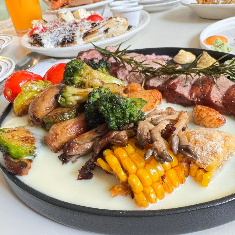 Steak plated with sauce