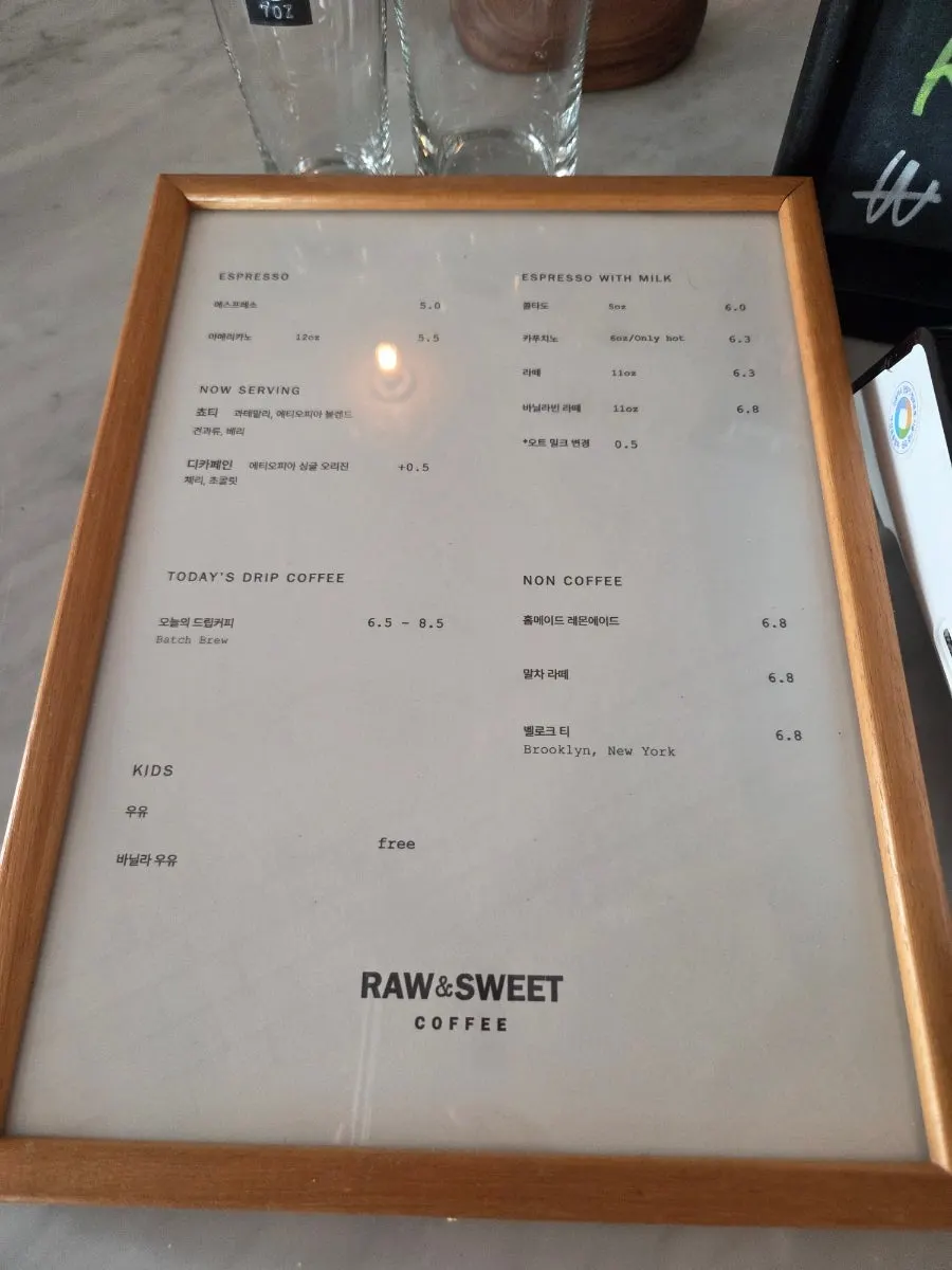 Corner of the store with usage information posted