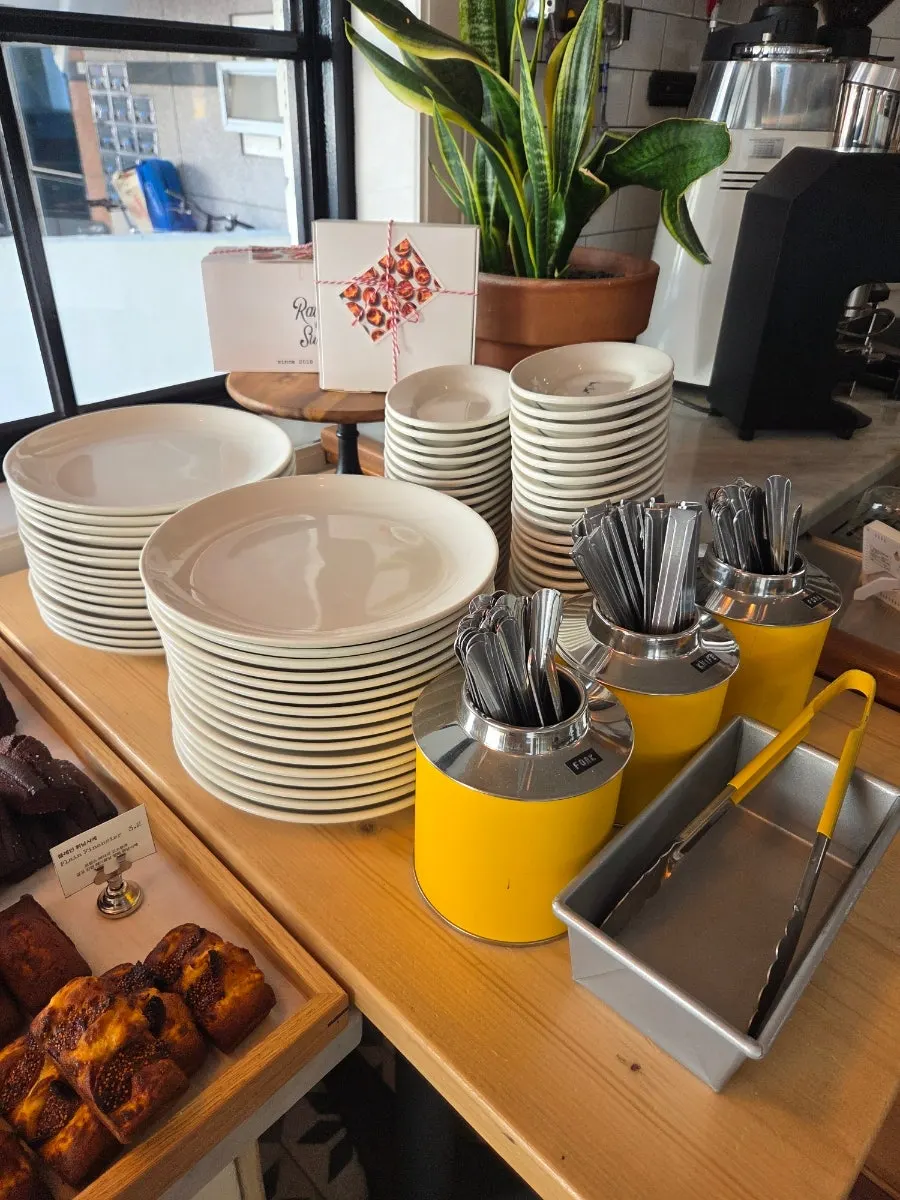 Baked goods on display