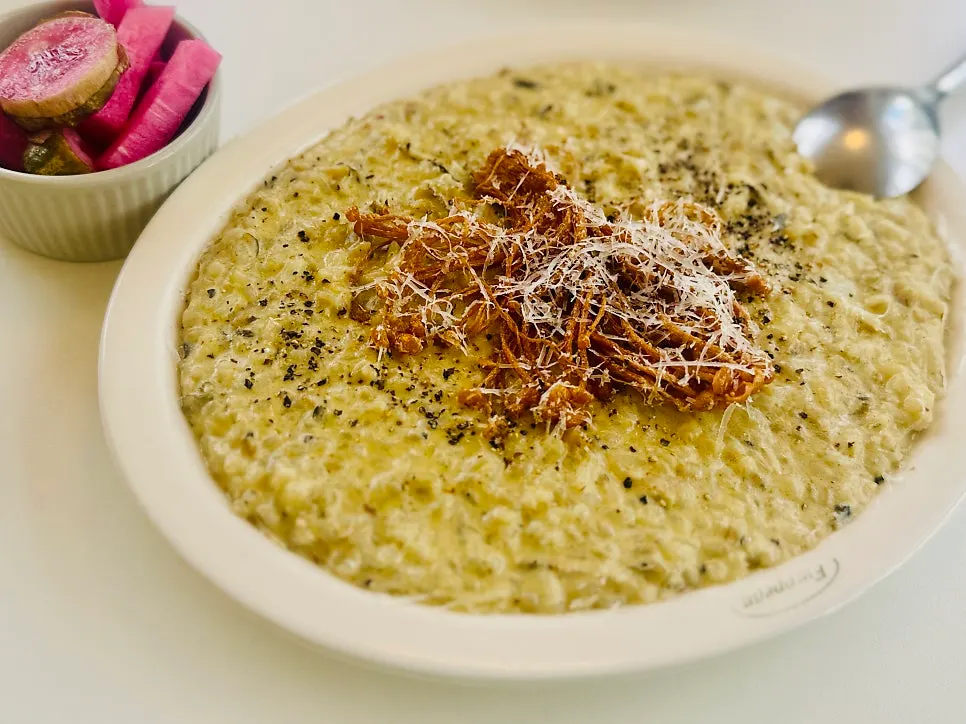 Risotto with abalone innard sauce