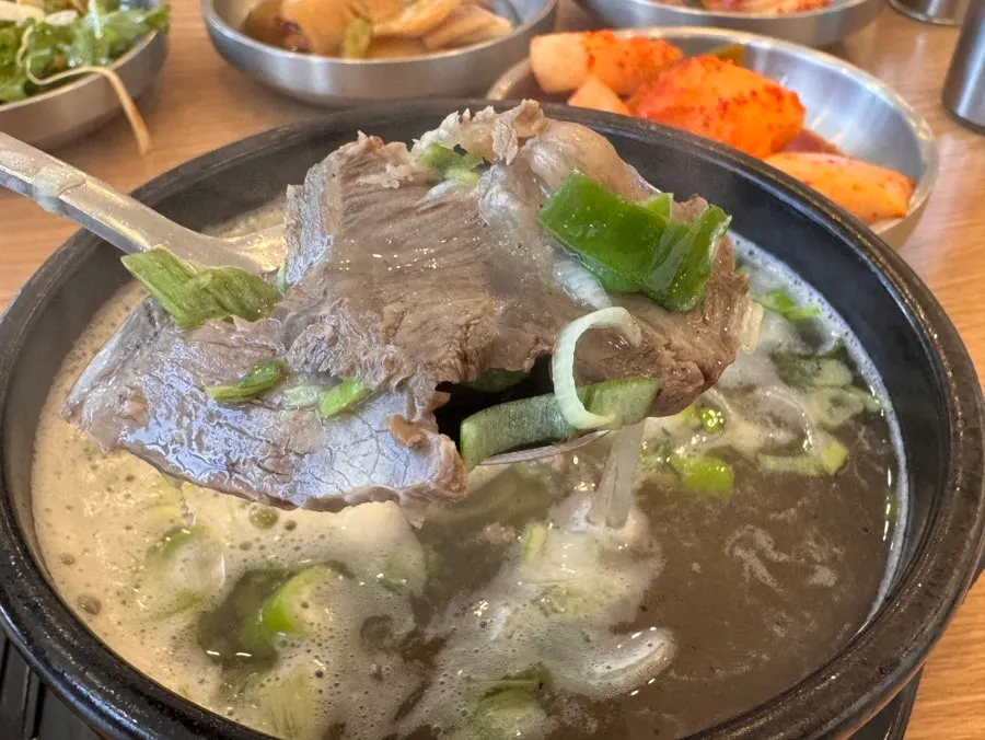 Naju gomtang piled with generous meat