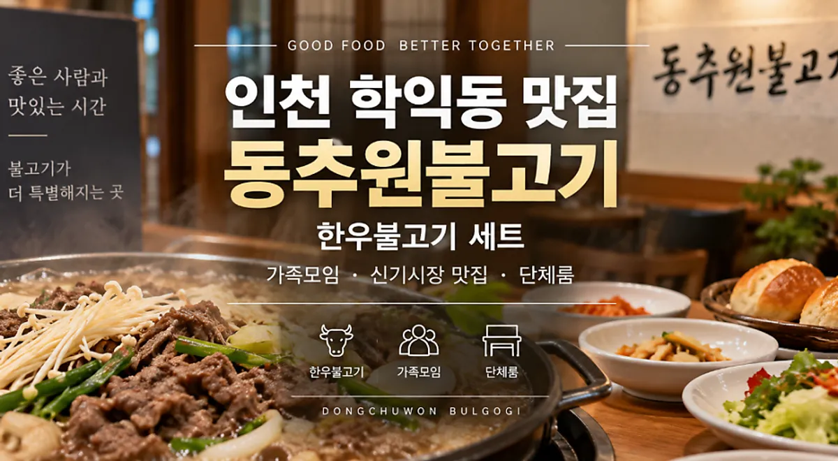 Representative photo of the Korean beef bulgogi table setting at Dongchuwon Bulgogi