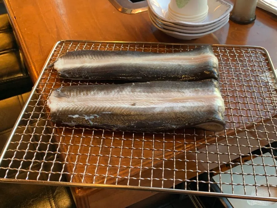 Eel prepared for two servings