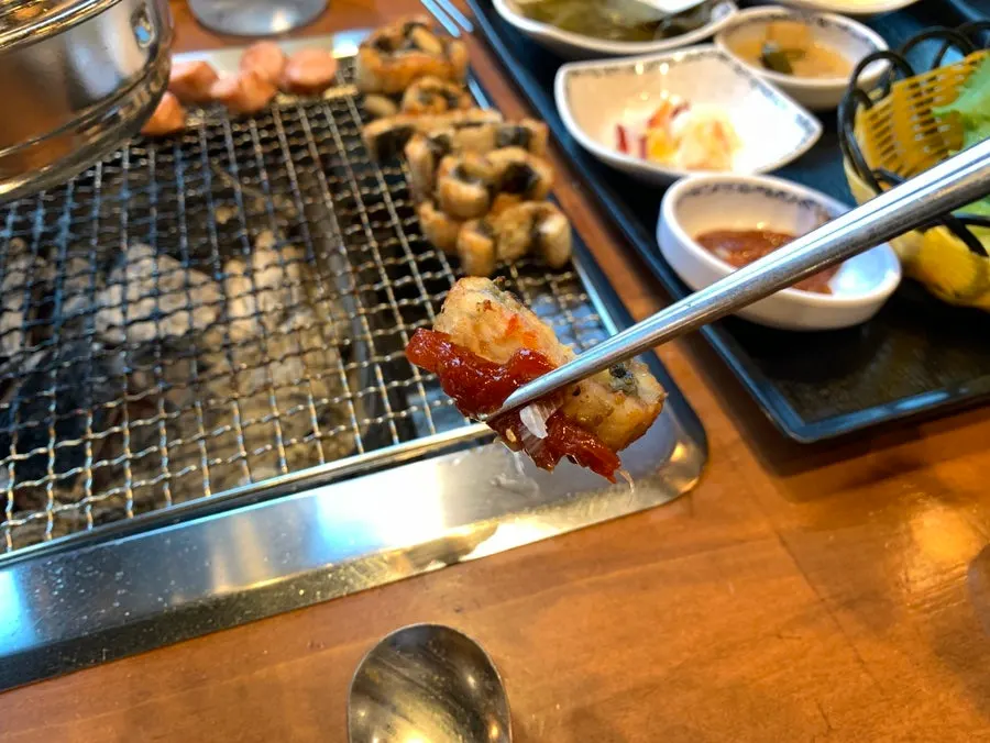 Plate of grilled eel from the set meal