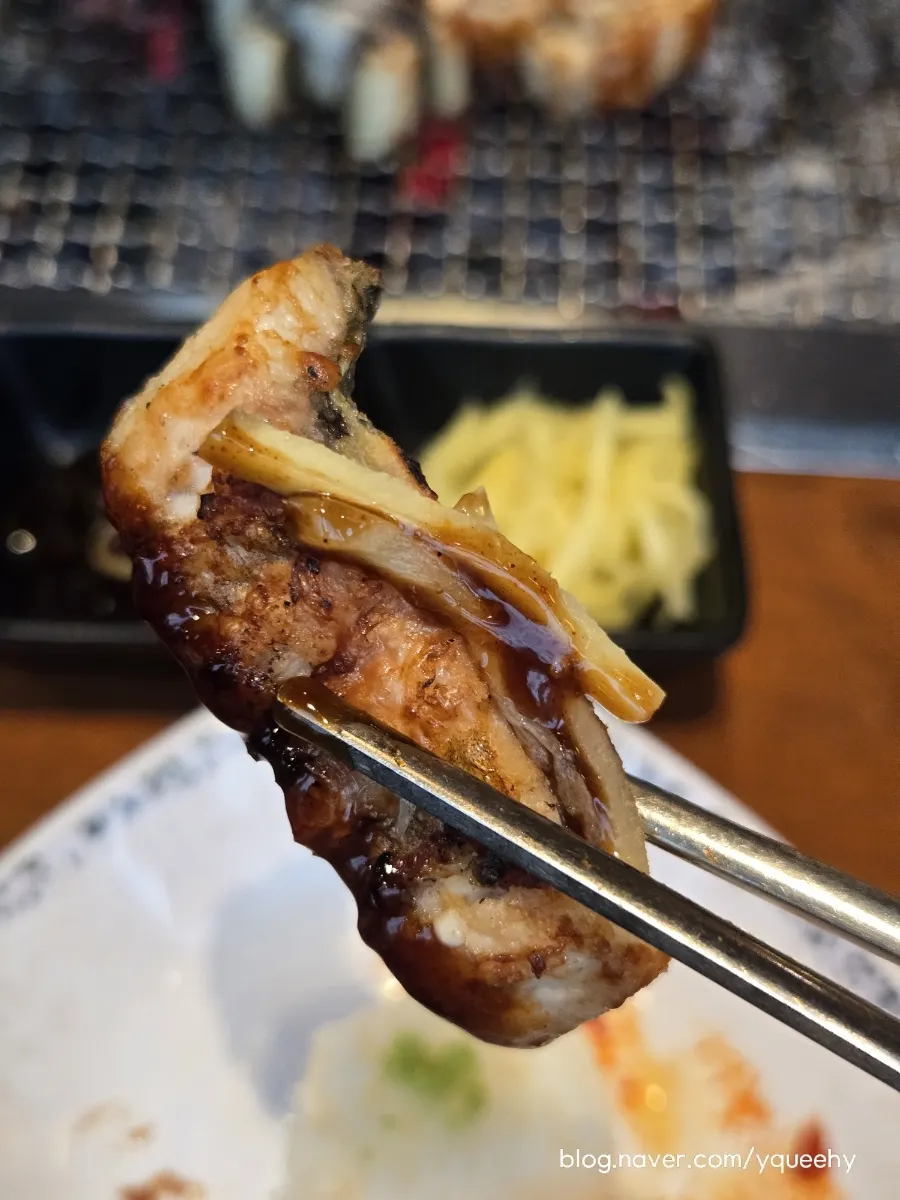 Eel served with ginger and sauce