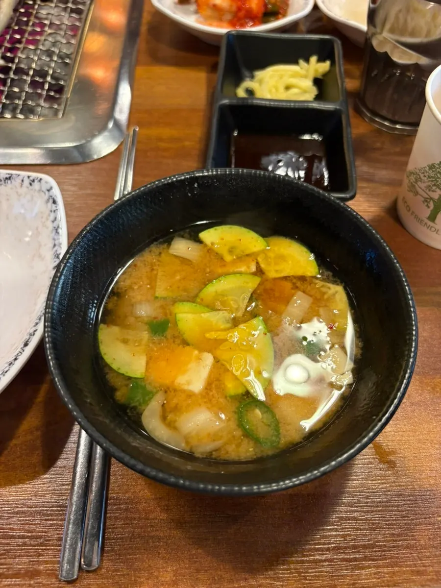 Soybean paste stew from the eel set