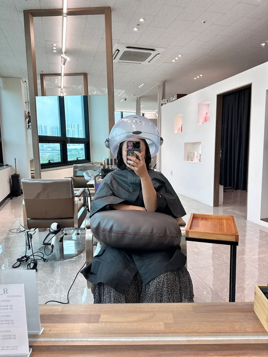 매직 전 곱슬머리 상태