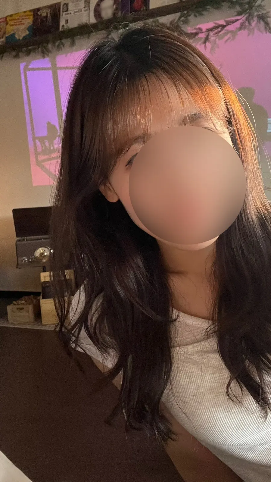 Brown hair condition before the tone-down