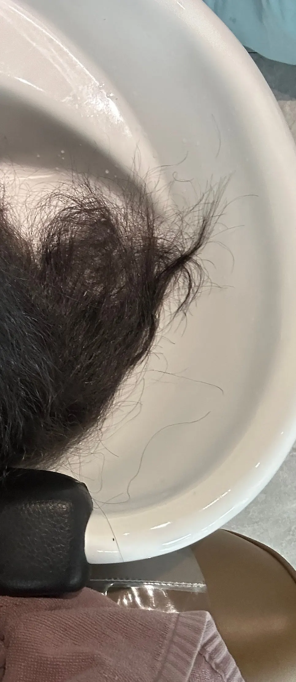 헤어클리닉 단계별 진행 장면