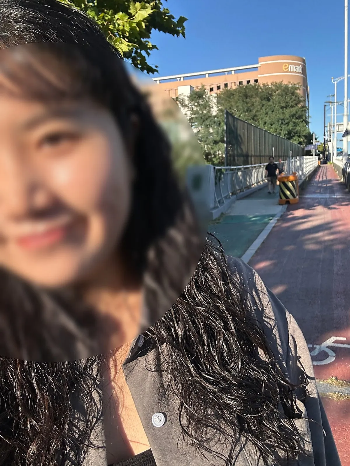 헤어온새 커트와 클리닉 완성 후 모습