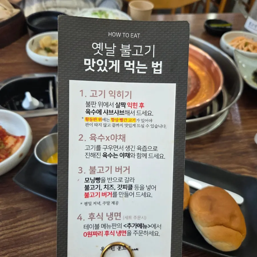 고기와 채소가 담긴 옛날불고기 세트