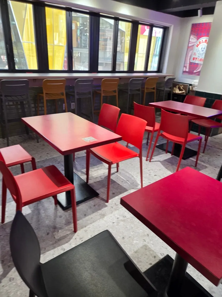 Entrance to Halal Steaks on the 2nd floor of the Susanghan-geori 2-ho-jeom building near Hongik University Station
