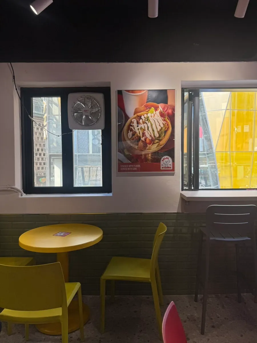 Colorful furniture as part of the Halal Steaks interior