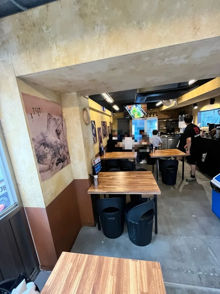 Interior of Halmae Gireumjip with a nostalgic, retro decor