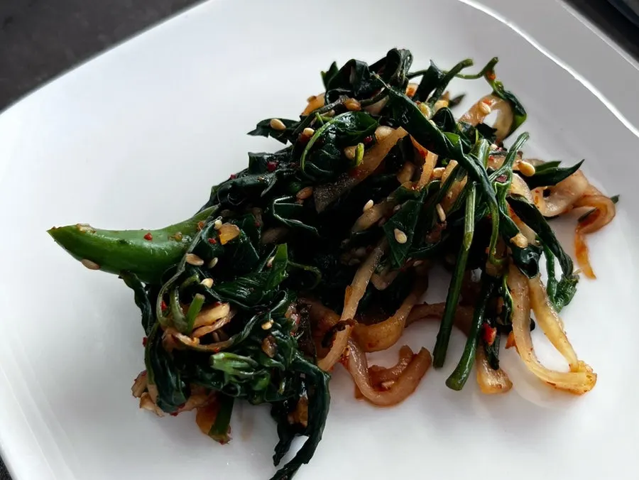 Generous Korean side-dish spread