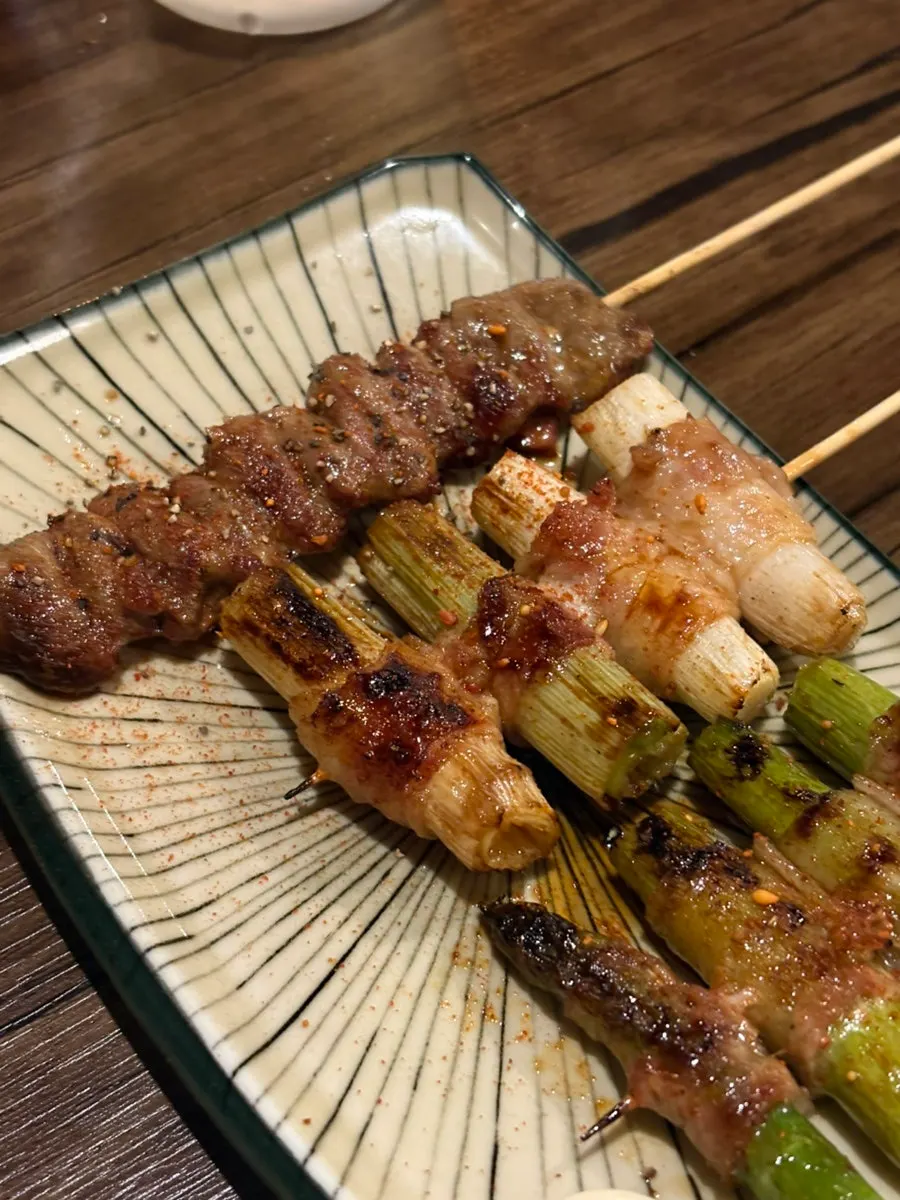 숯불에 구운 염통 꼬치
