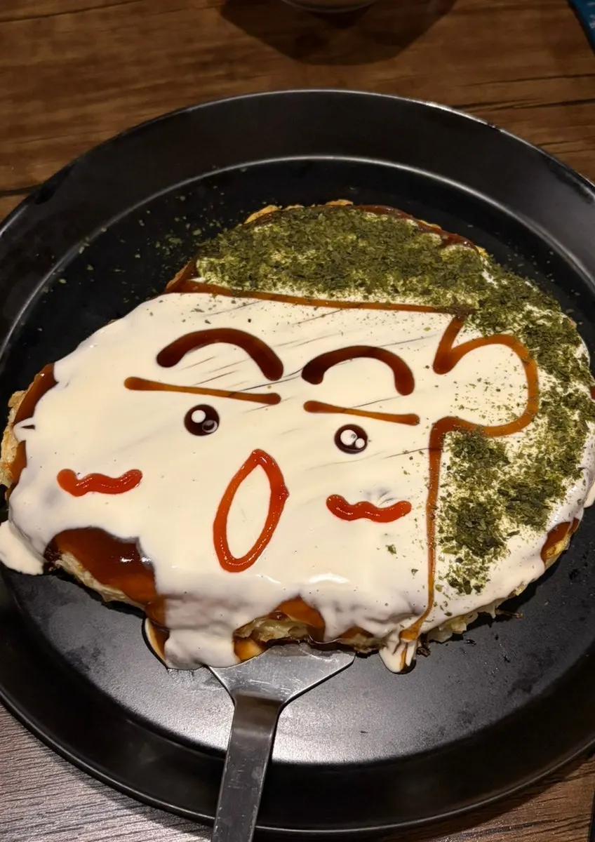짱구 모양 수제 해물 오코노미야끼