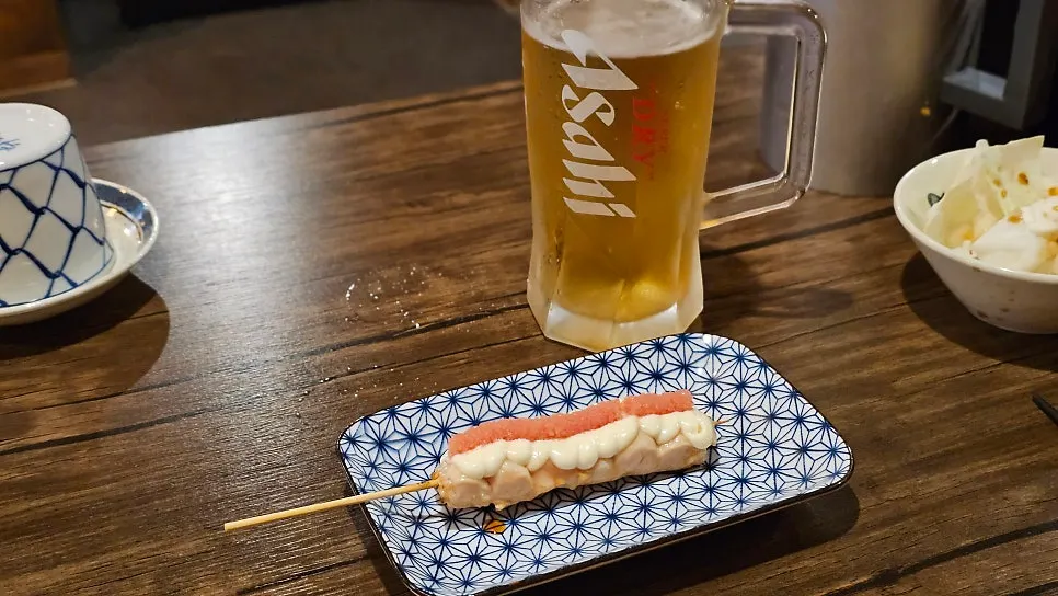 아사히 생맥주 한 잔